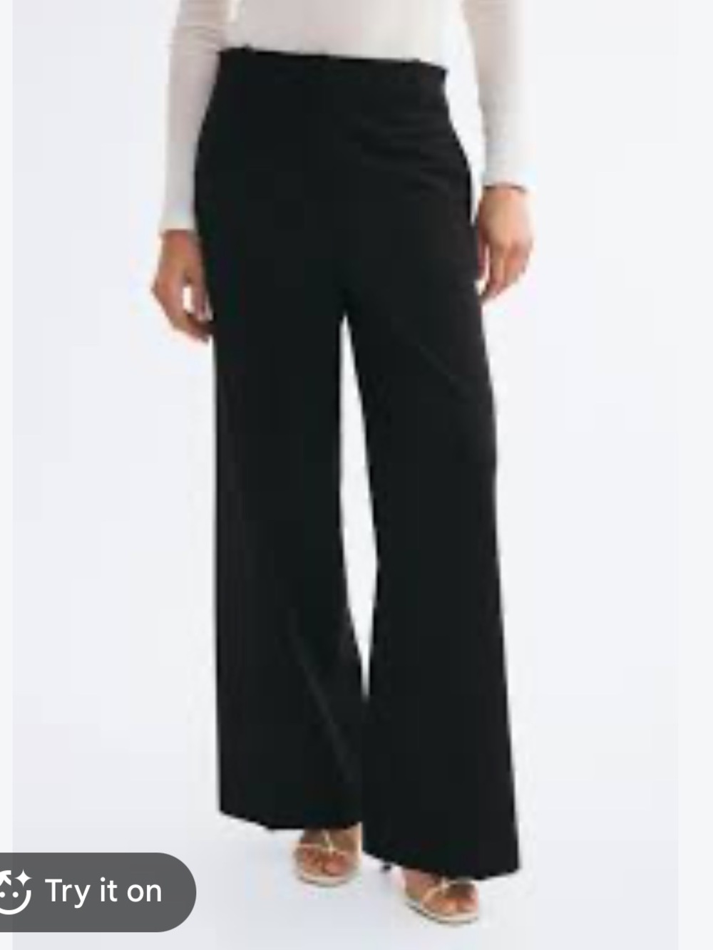 H&M Black Wide-Leg Women's Pants